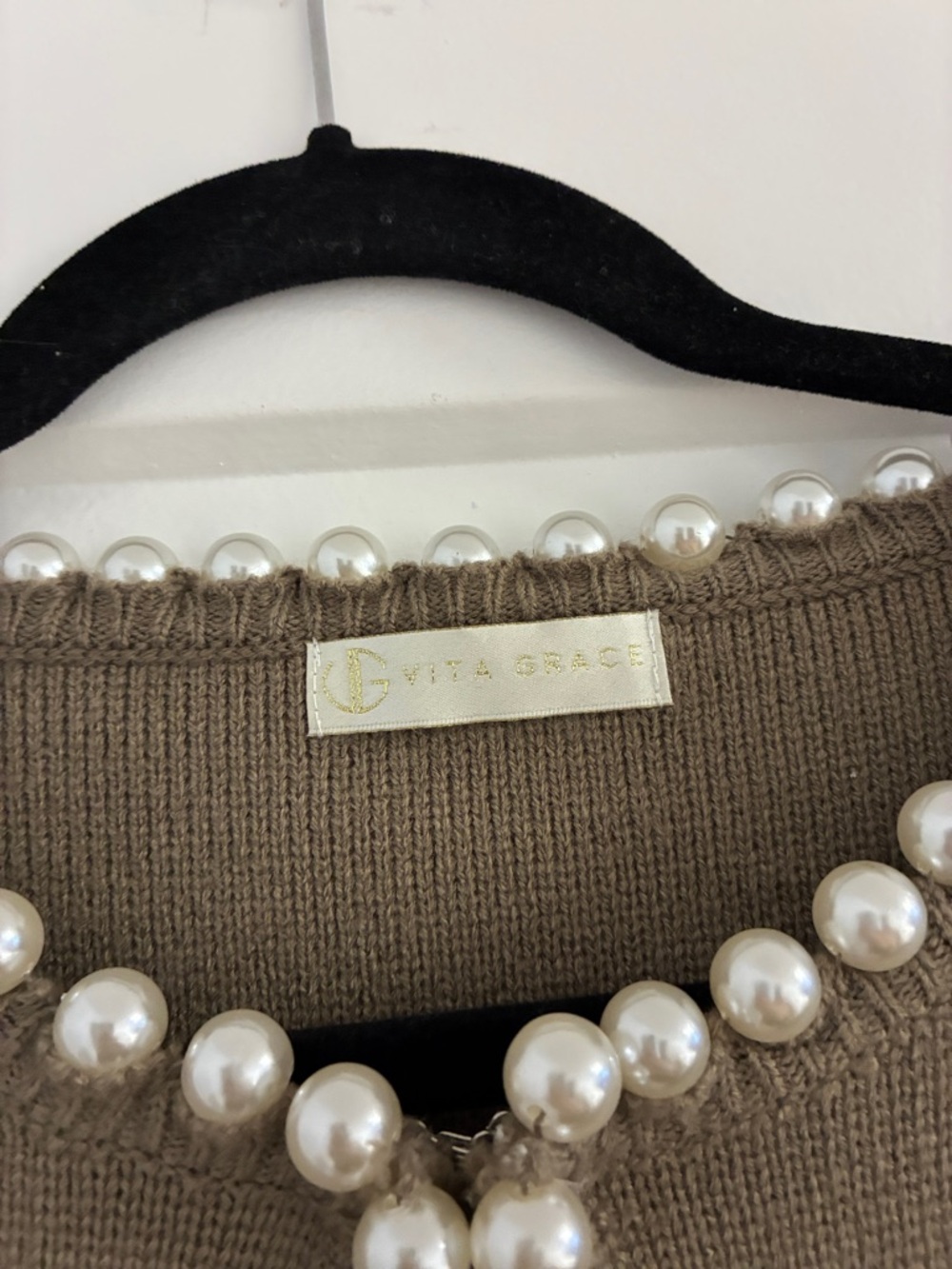 VITA GRACE PEARL TRIMMED SWEATER - Picture 3 of 6